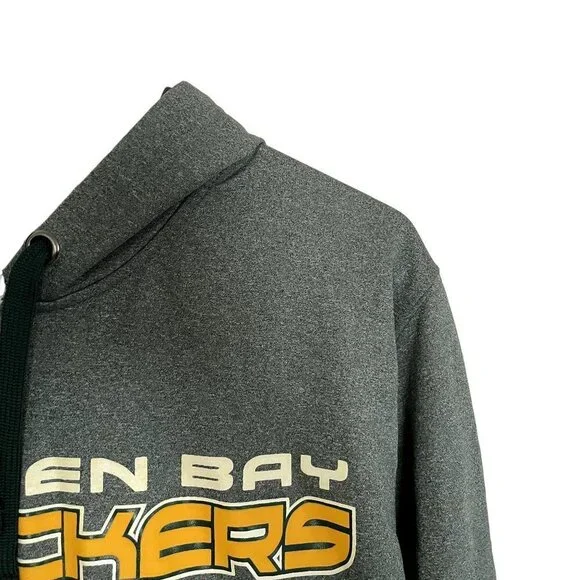 NFL Team Apparel Green Bay Packers Football green yellow hoodie sweatshirt
